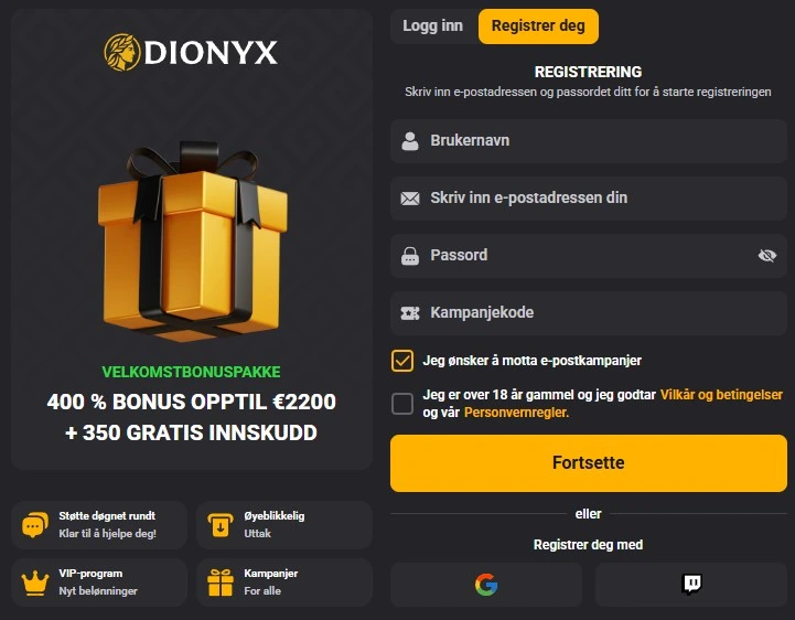Dionyx Login
